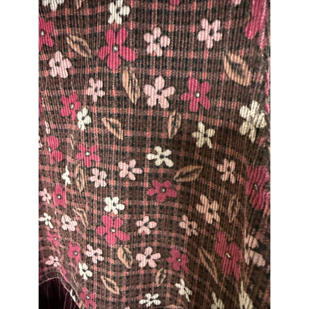 Dee's Design Handmade Dress Velour Velvet Corduroy Jumper Dee Shields Maroon - Picture 5 of 9